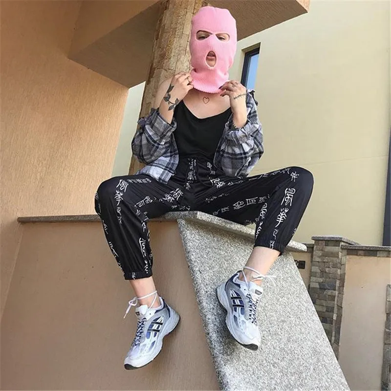 [ @al.osgard ] "DARK TEXT PRINTING" CASUAL PANTS K111005
