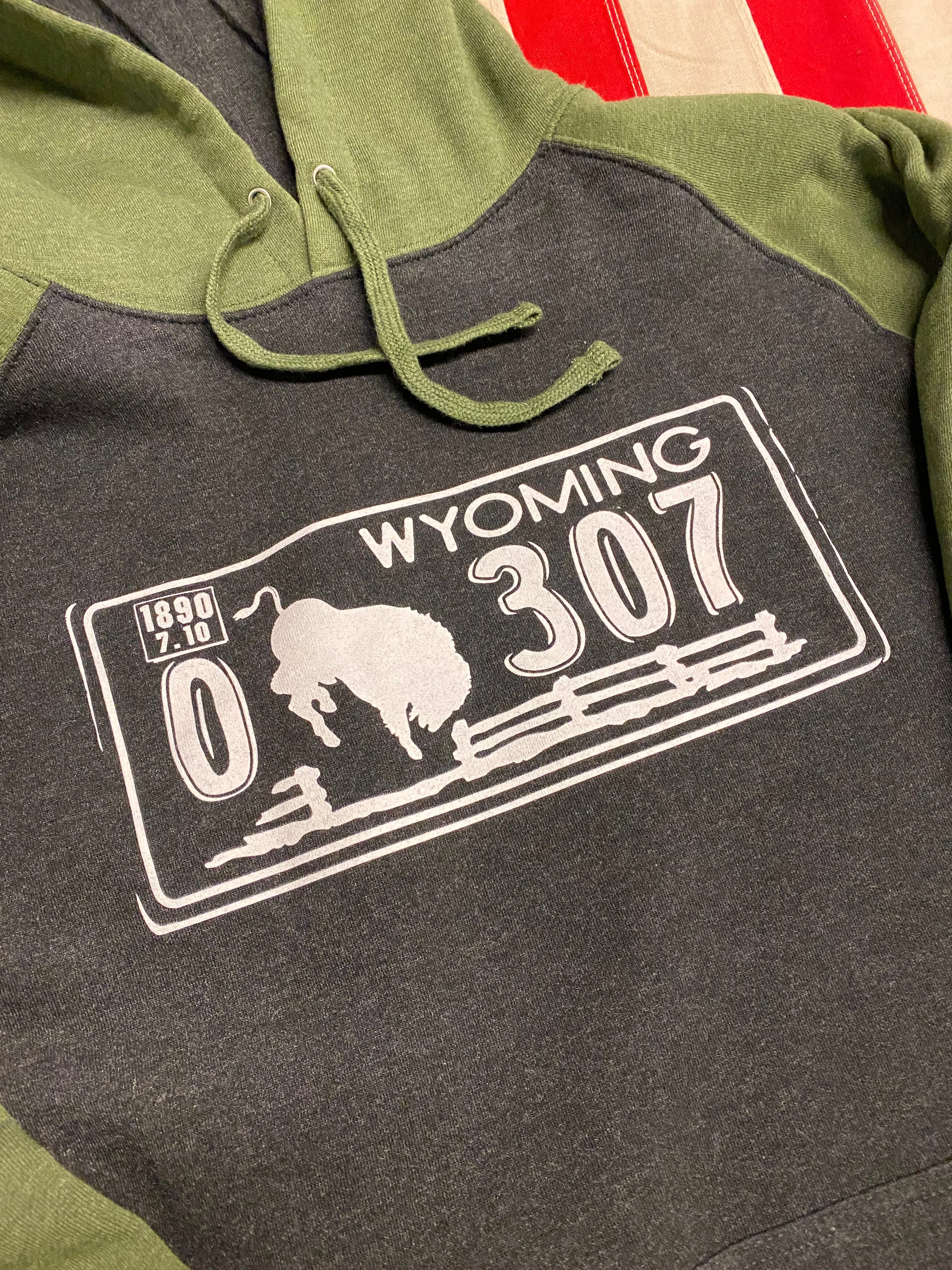 307 "1983" License Plate Hoodie Raglan Sleeves