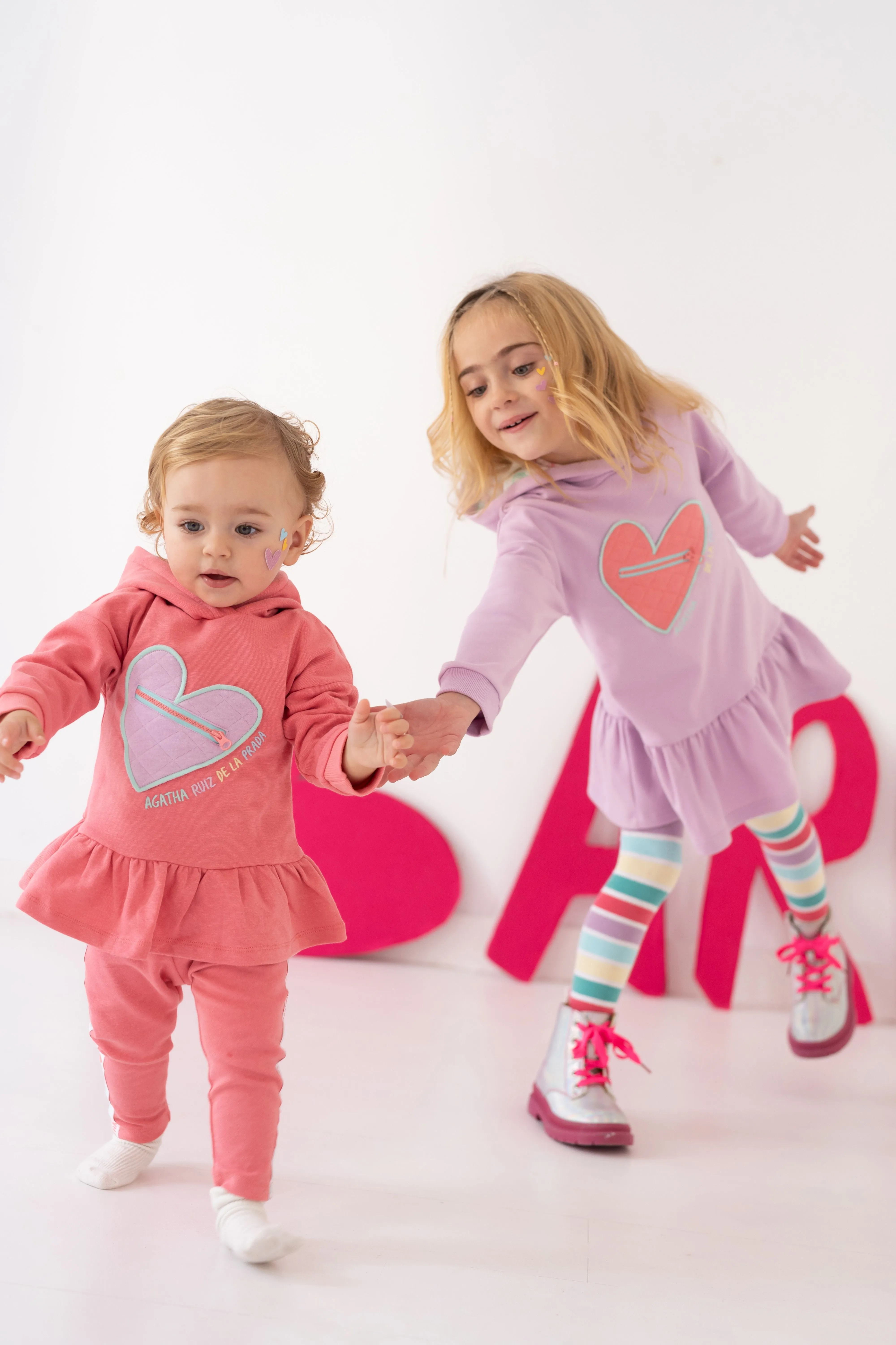 9027 Agatha Ruiz De La Prada Leggings Heart Print Set