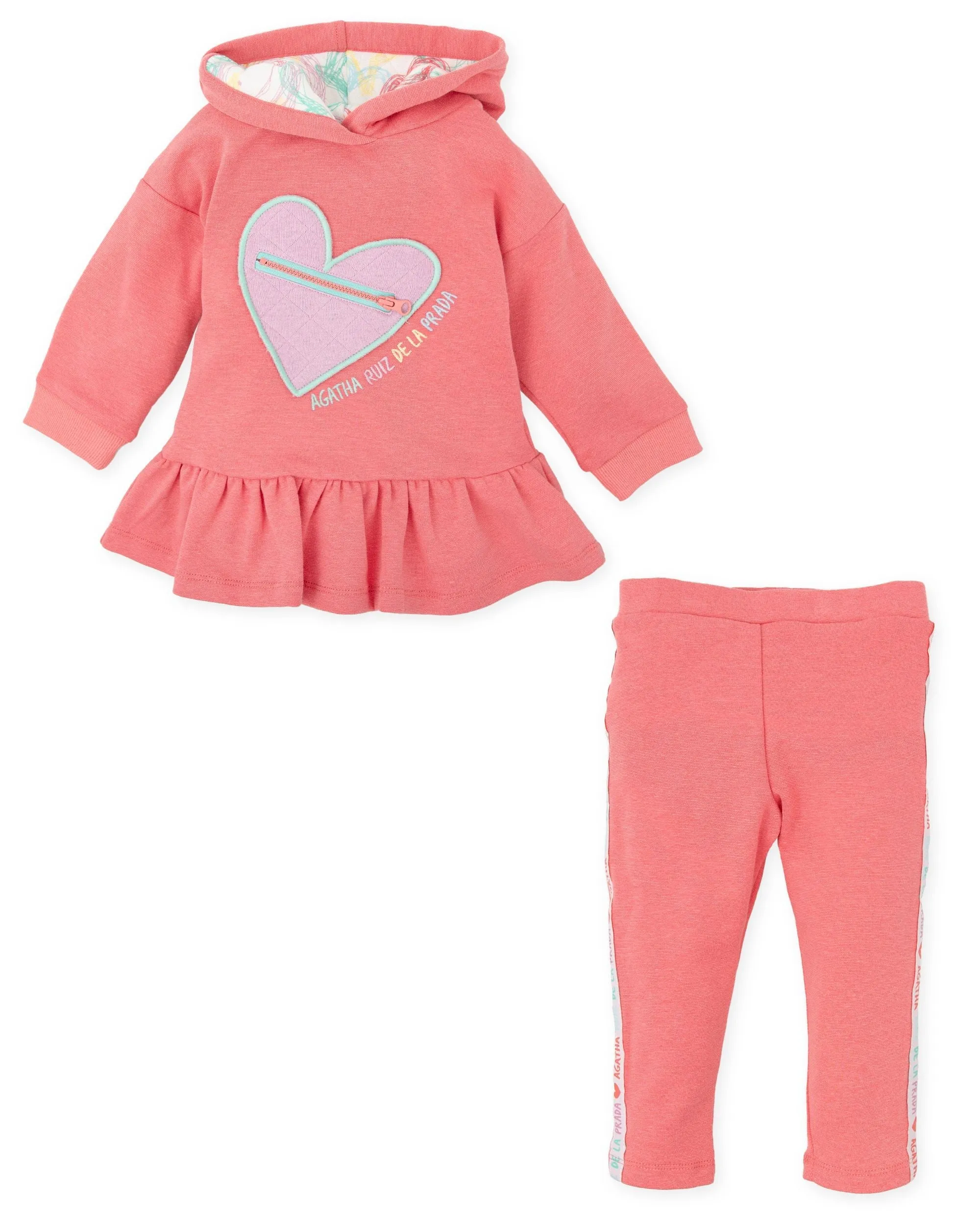 9027 Agatha Ruiz De La Prada Leggings Heart Print Set