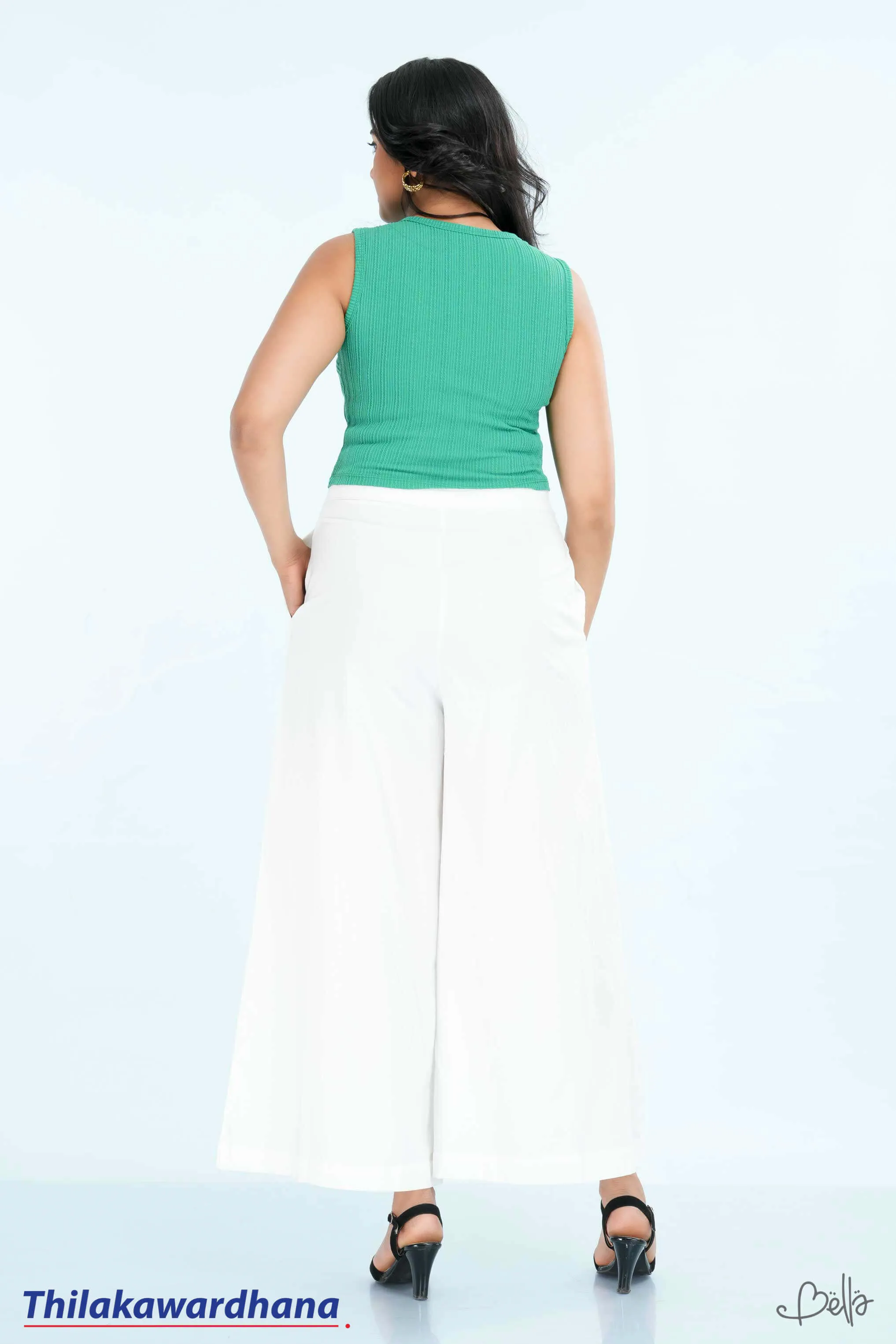 Akasi Pleat Detailed Wide Leg Pant