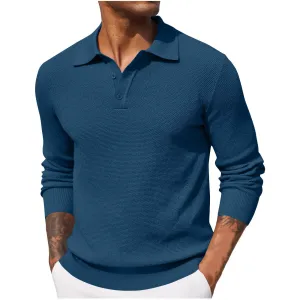 Alfie| Men’s Long Sleeve Pique Polo