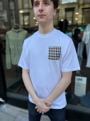 Aquascutum Pocket  Club Check T-shirt White