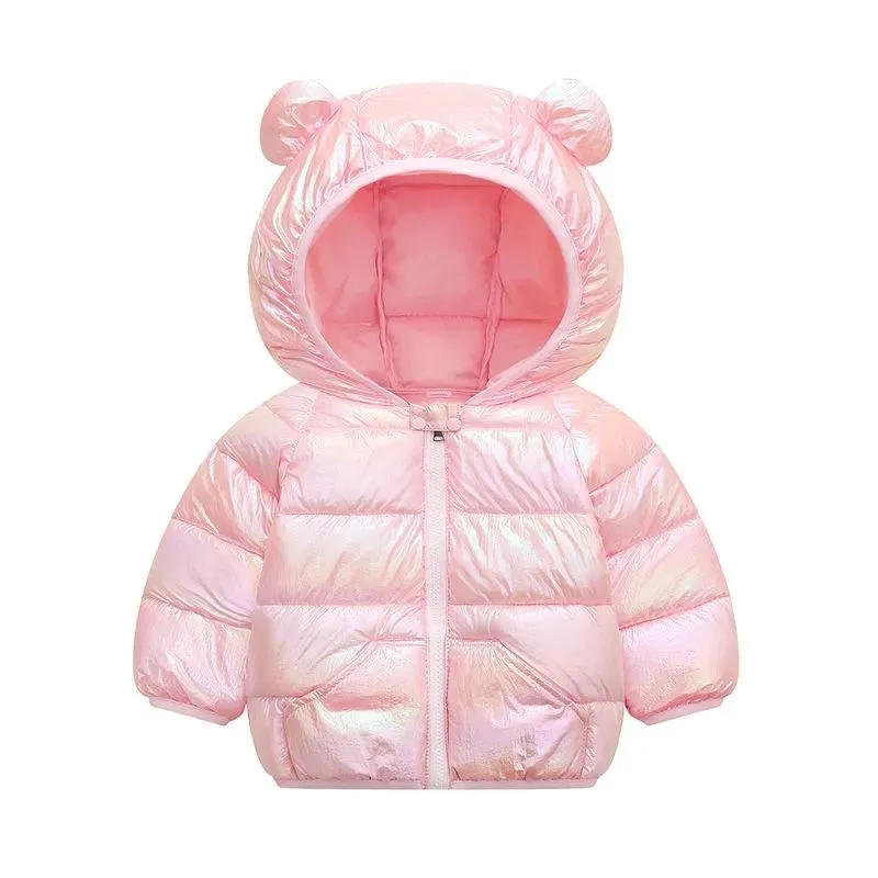 Baby Boys and Girls Top Cotton Coat Winter Clothes Children's Lightweight Cotton Jacket Hooded Down Jacket