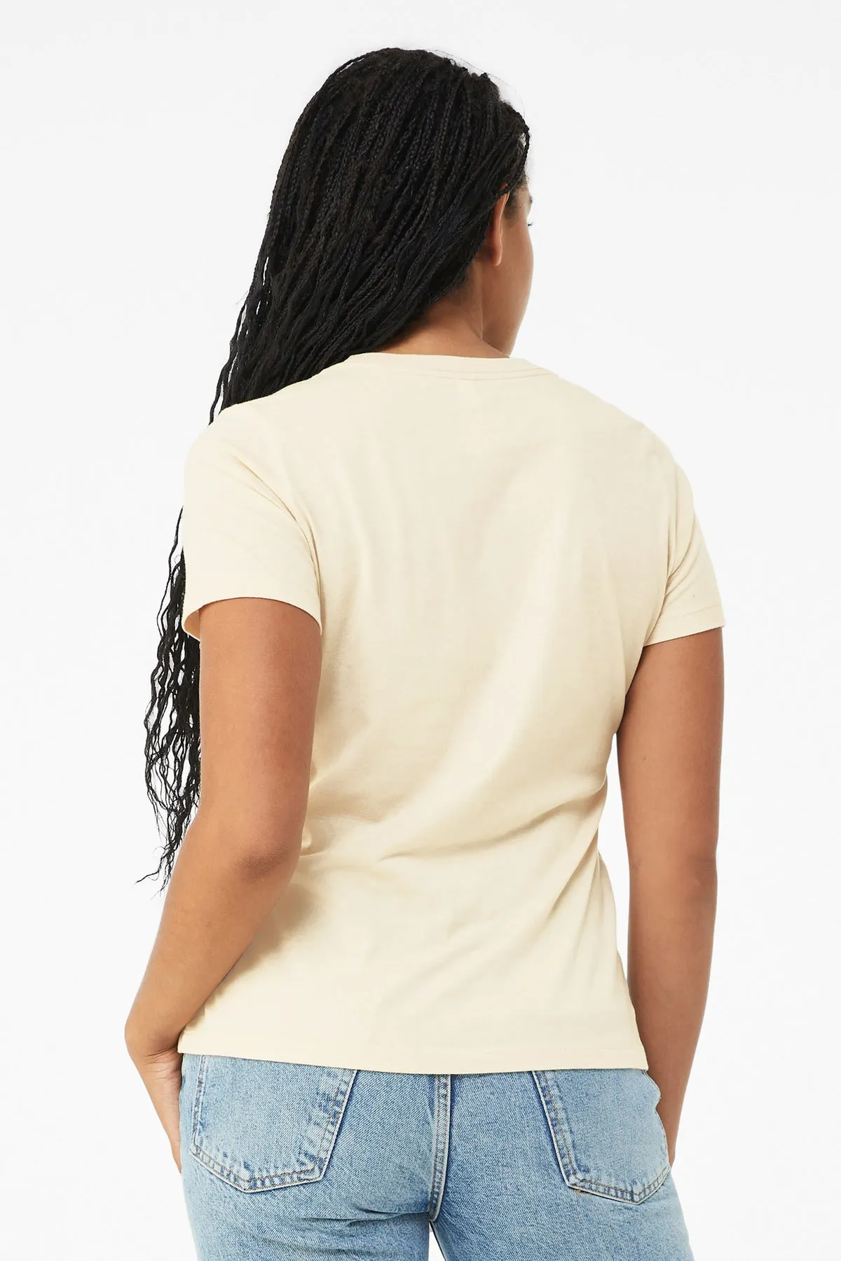 BELLA CANVAS  Women's Relaxed Jersey Short Sleeve Tee. BC6400 Natural