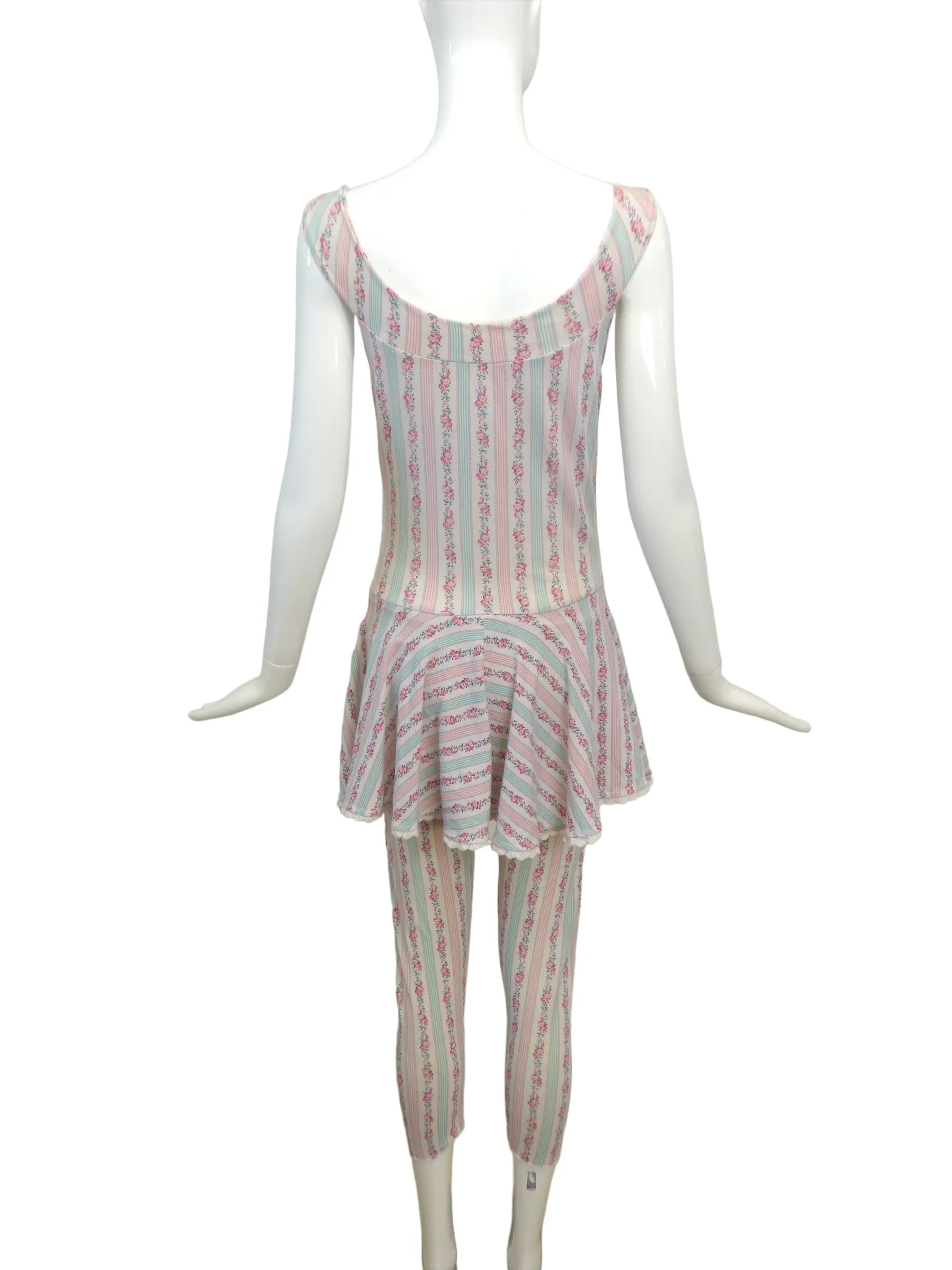 BETSEY JOHNSON-1980s Cotton Knit jumpsuit, Size-4