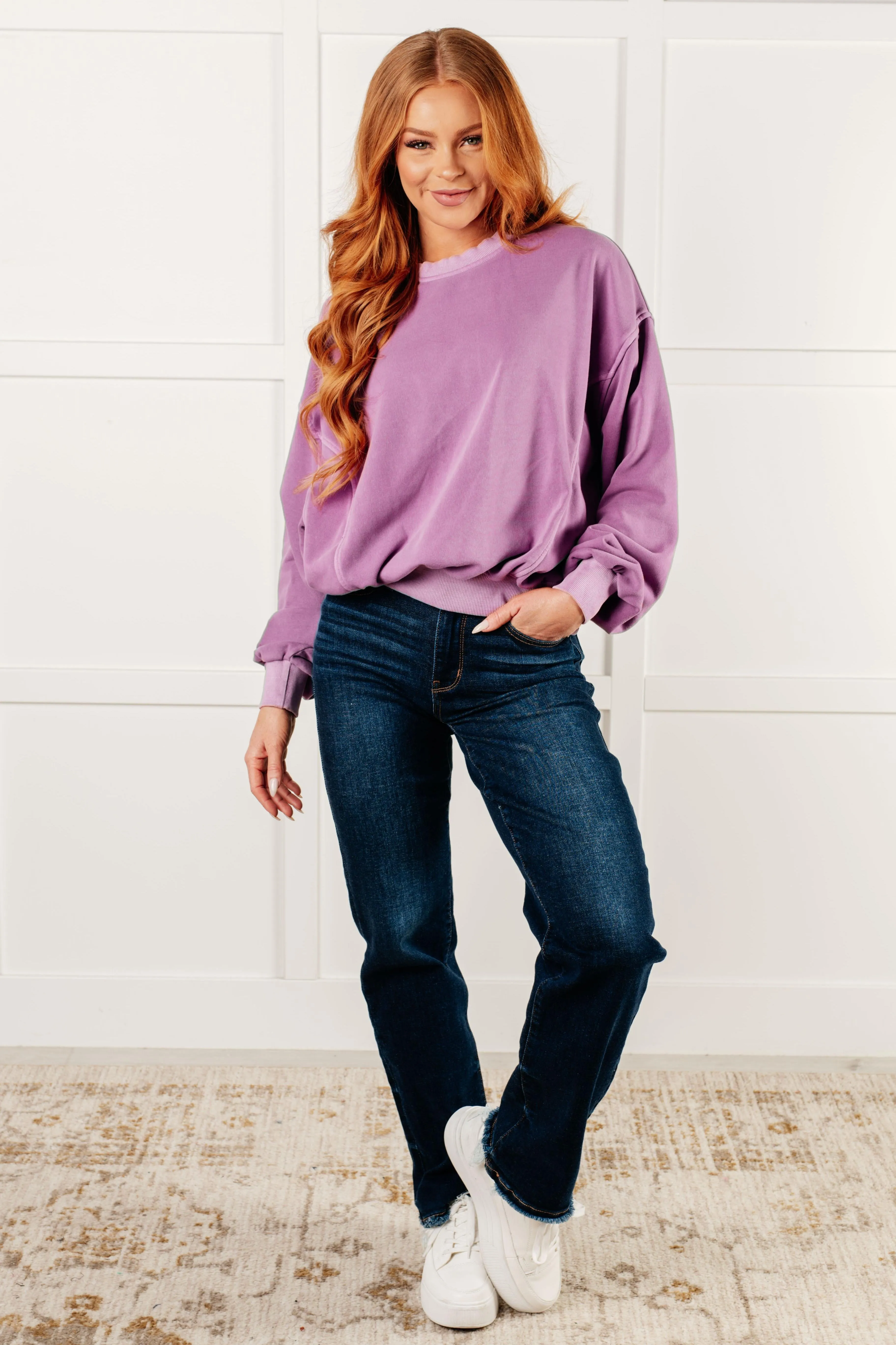 Beyond the Basics Pullover in Violet