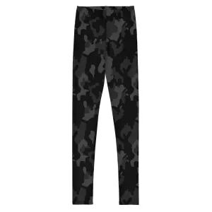 Black Camo Youth Leggings
