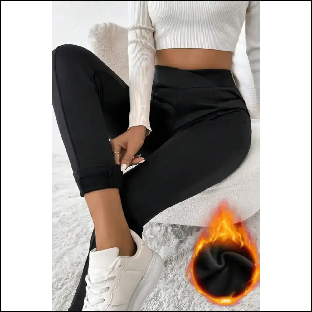Black Crossed Waist Leggings: so Comfy, It's Criminal 😈