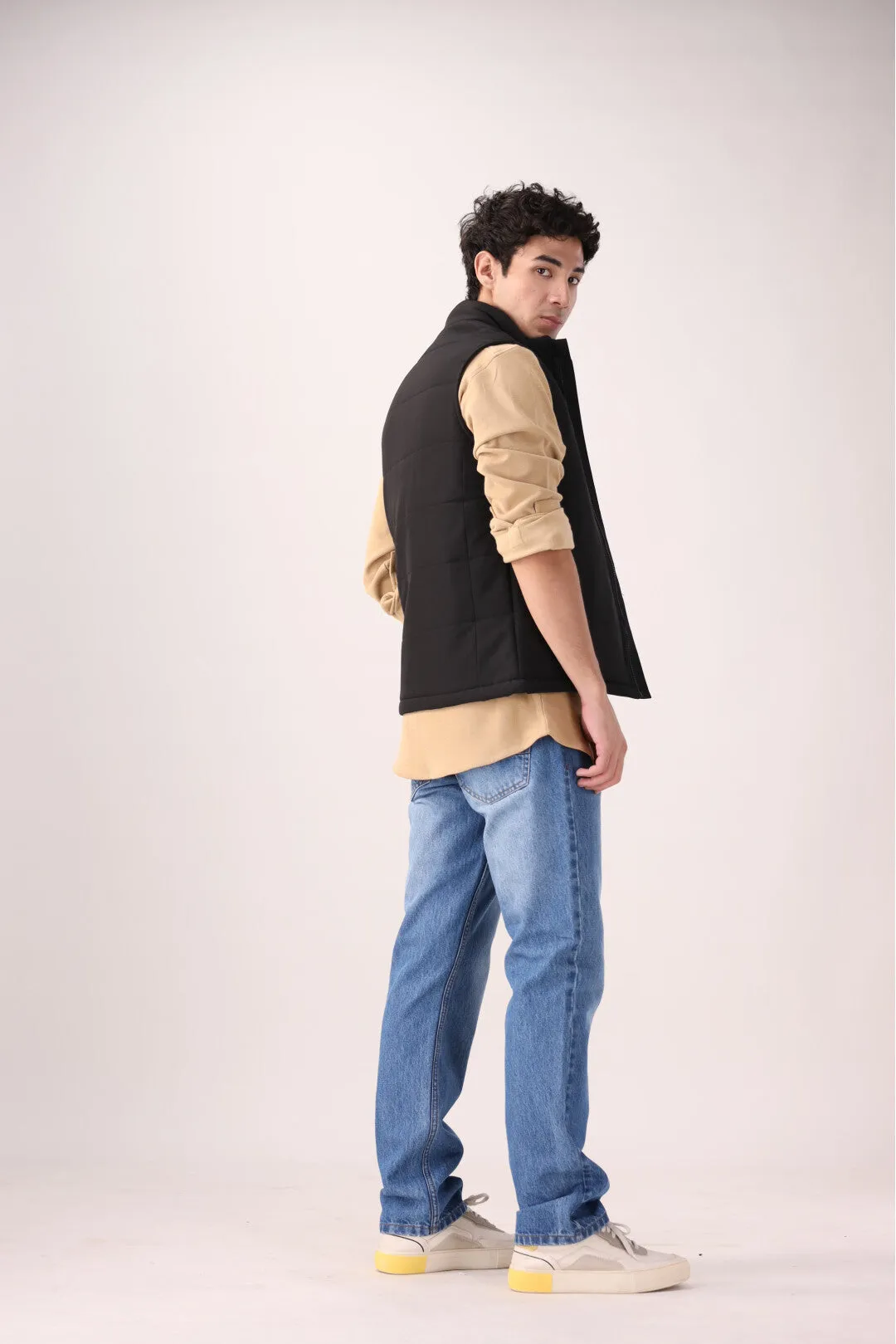 Black Sleeveless Jacket