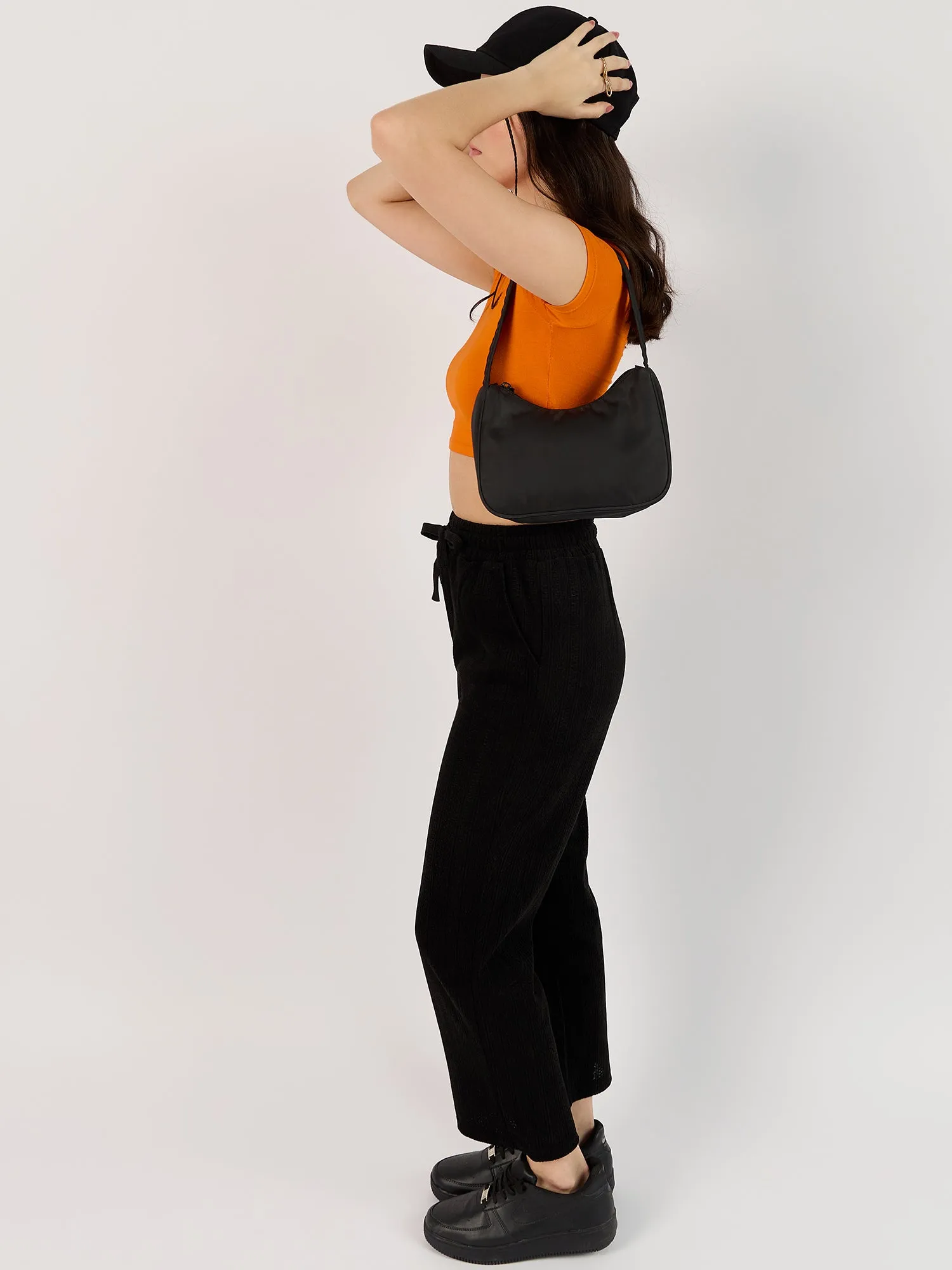 Black Straight Fit Pants