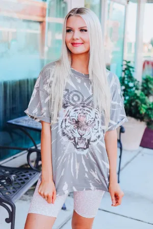 Bleach Wash Tiger Graphic Tee
