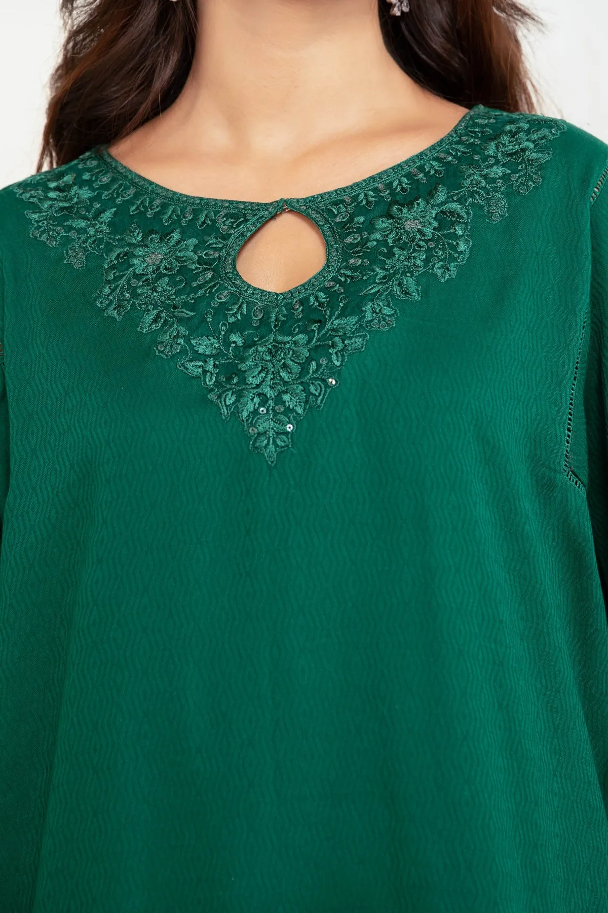 Bottle Green Embroidered Pakistani Salwar Kameez Dupatta Salwar Suit