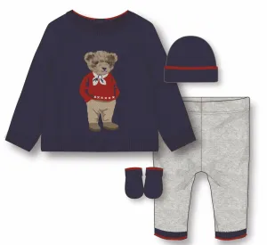 Boxed Knitted Teddybear Set