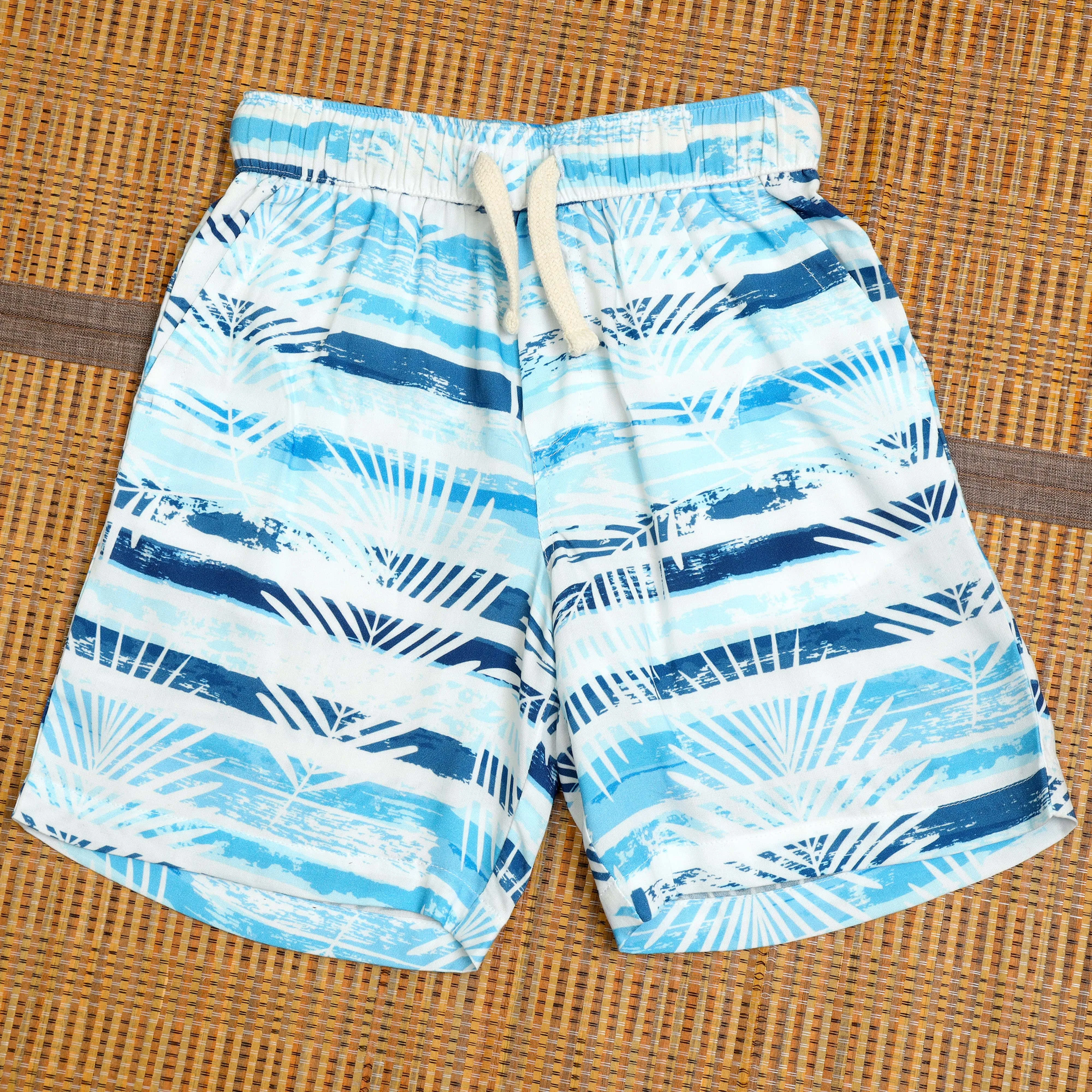 Boys Sea Lef Printed Short Blue White