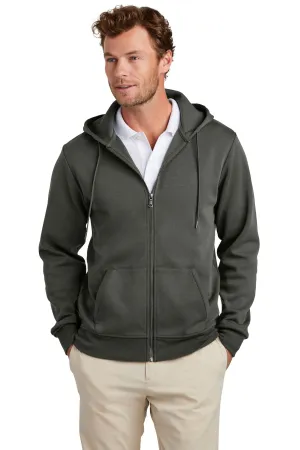 Brooks Brothers Double-Knit Full-Zip Hoodie BB18208 Windsor Grey