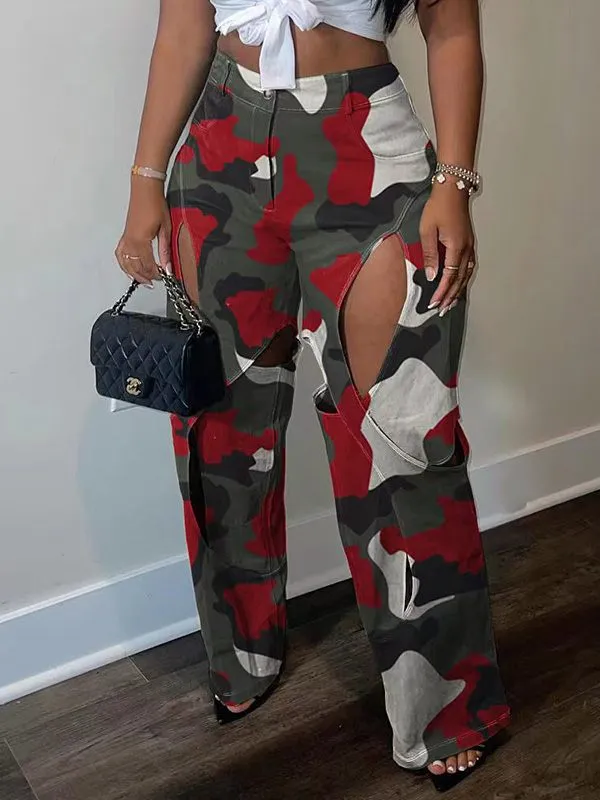 Camo Cutout Pants