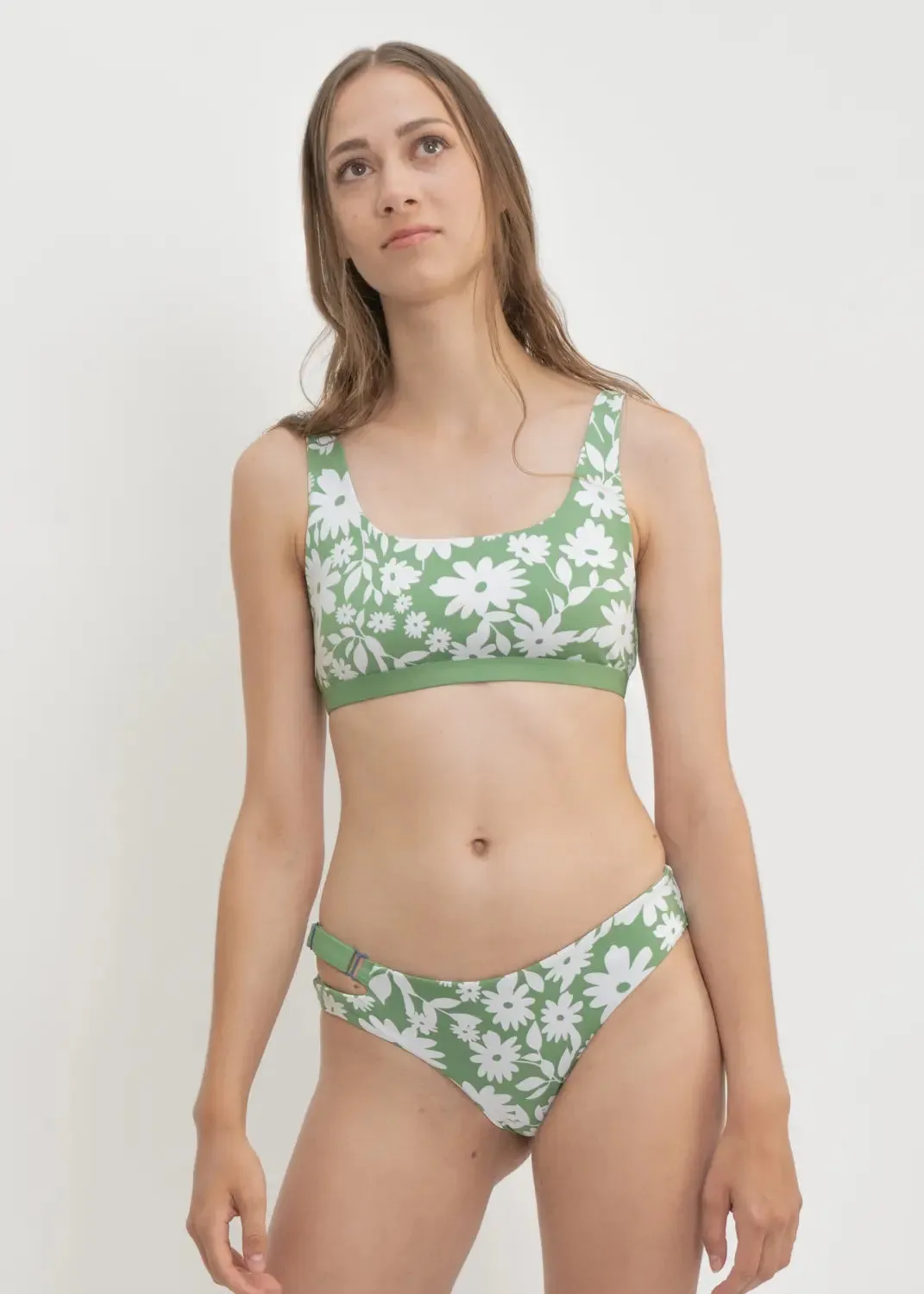 Caparica Bikini Hose mit Green Moonflower Print