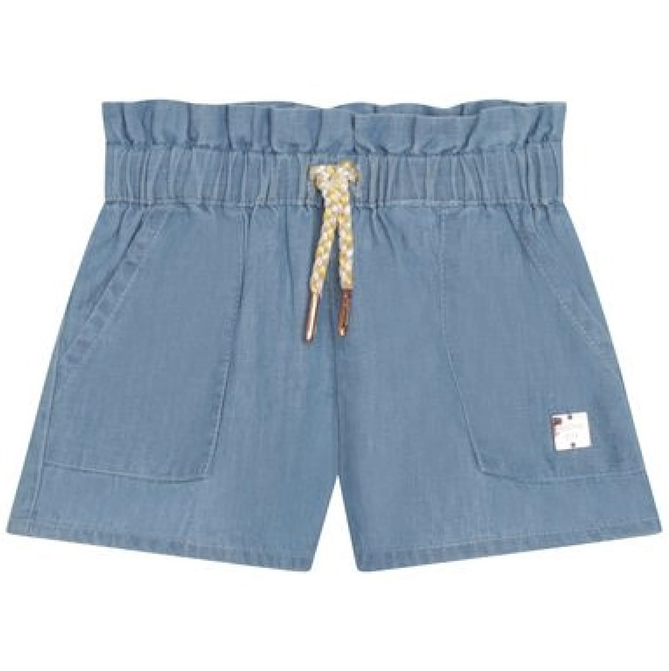 Carrement Beau - Girls Shorts with Elastic Waist - Light Denim