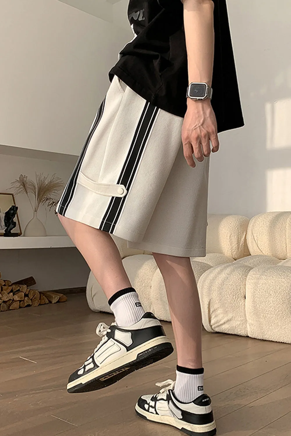 Casual Side Striped Men Shorts Pants
