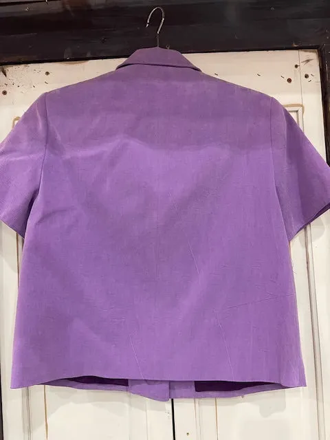 CF35-6 SHORT SLEEVE W/STUDS ON POCKETS-XS-LAVENDER