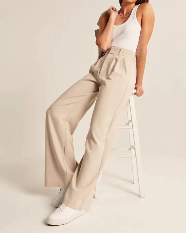 Chic Comfort Women's Wide-Leg Trousers