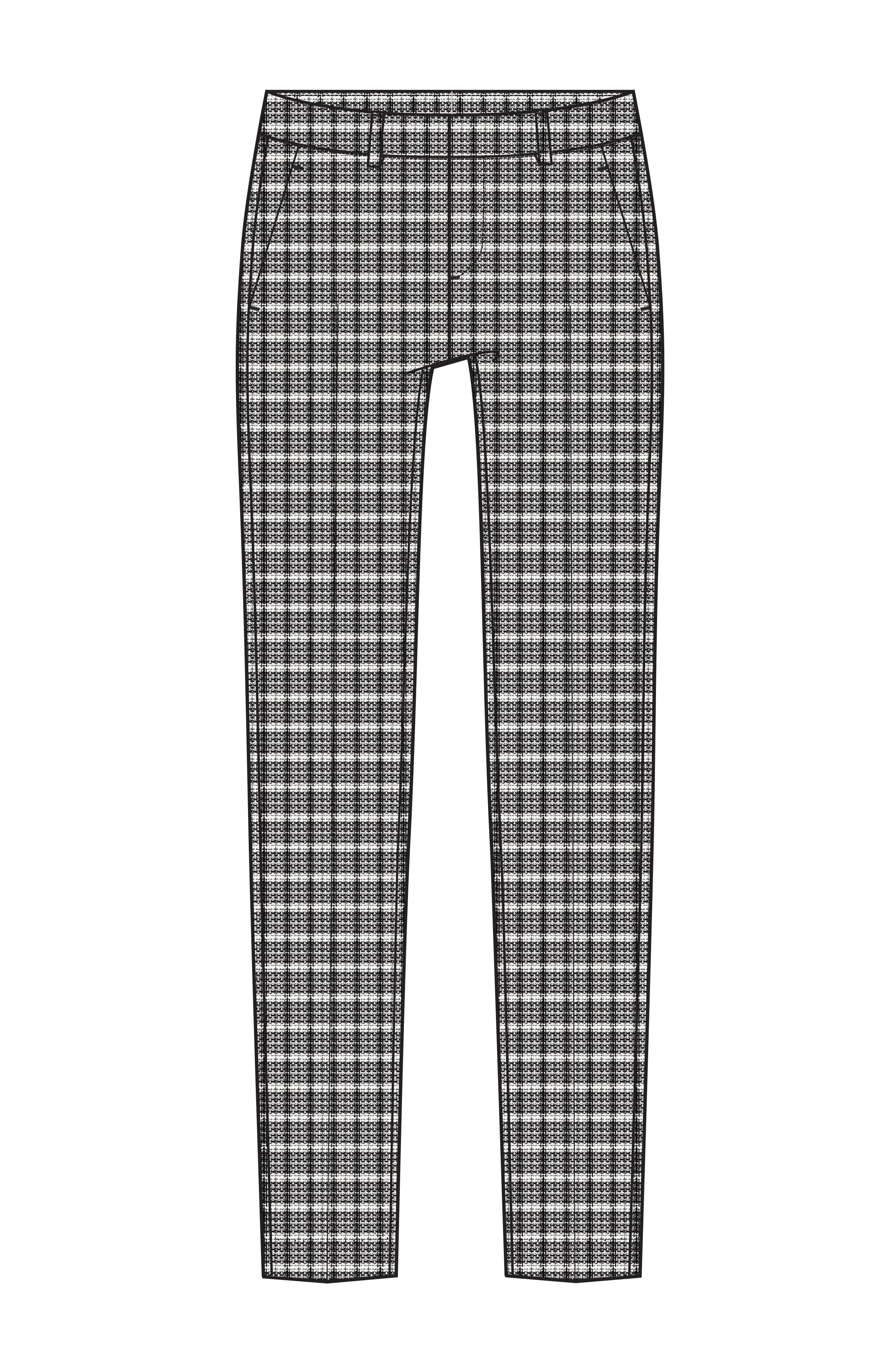 Chic Plaid Knit Trousers