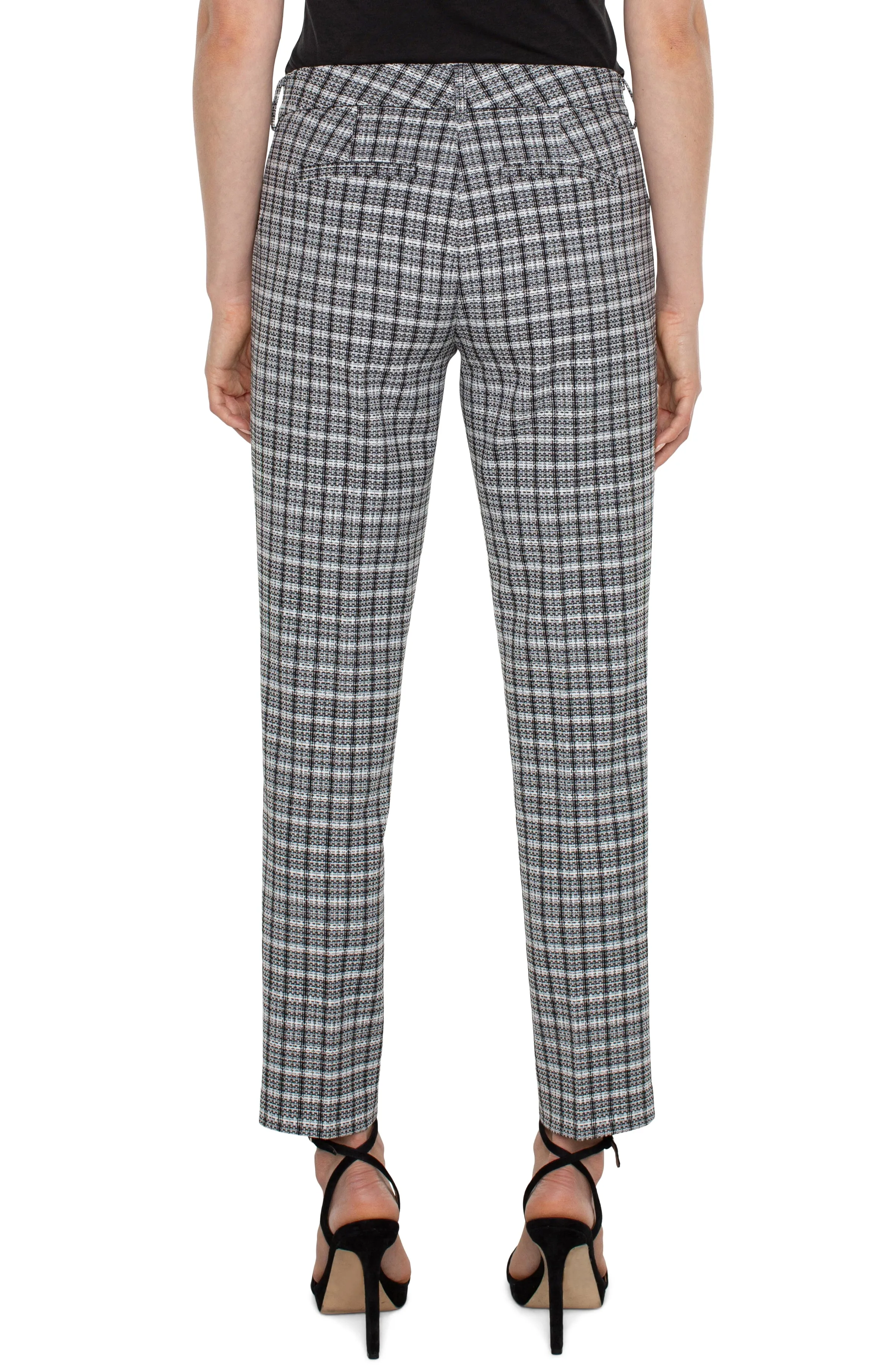 Chic Plaid Knit Trousers
