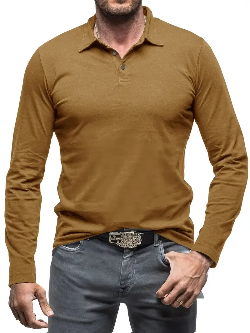 Classic Cotton Longsleeve Polo for Men