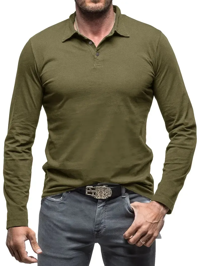 Classic Cotton Longsleeve Polo for Men