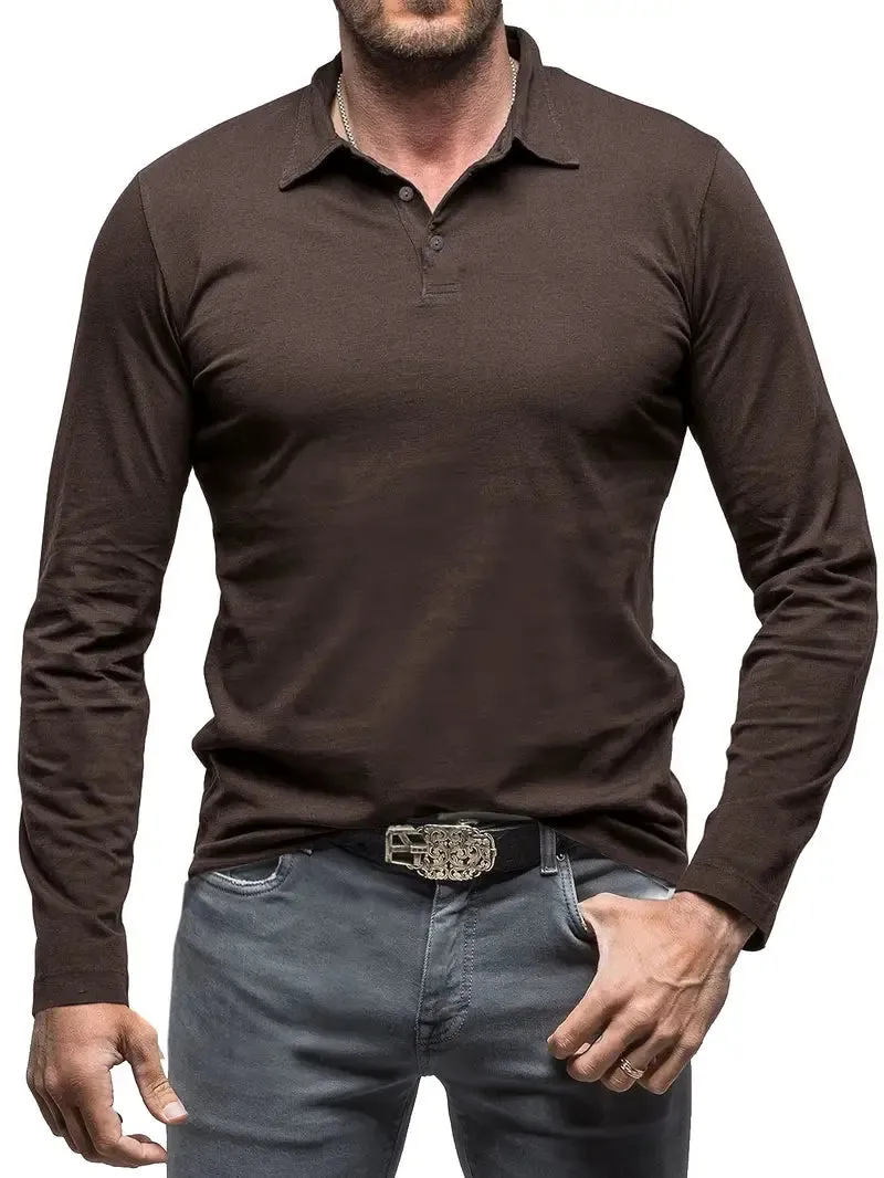 Classic Cotton Longsleeve Polo for Men