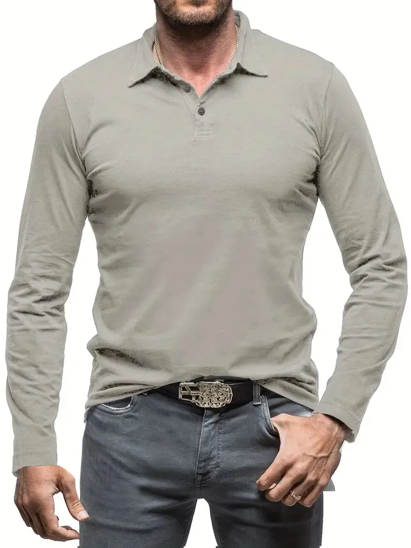Classic Cotton Longsleeve Polo for Men