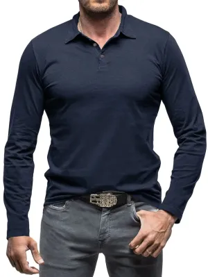 Classic Cotton Longsleeve Polo for Men