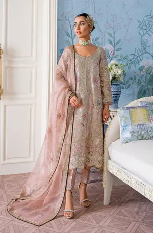 Classic Kameez Trouser Pink Pakistani Wedding Dress