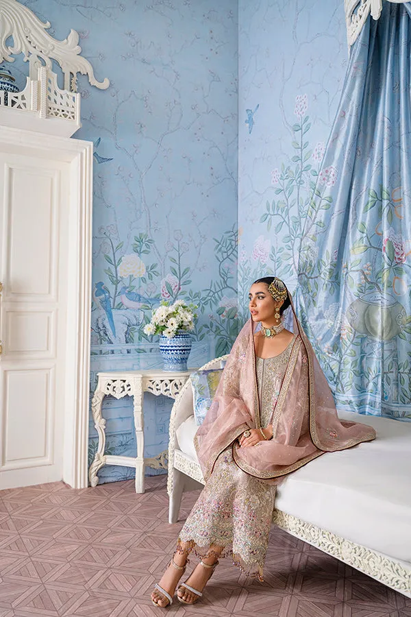 Classic Kameez Trouser Pink Pakistani Wedding Dress