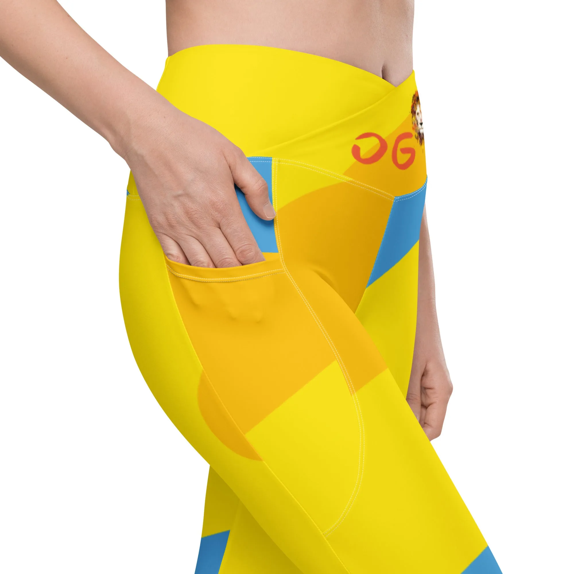 Color Waves Crossover Leggings