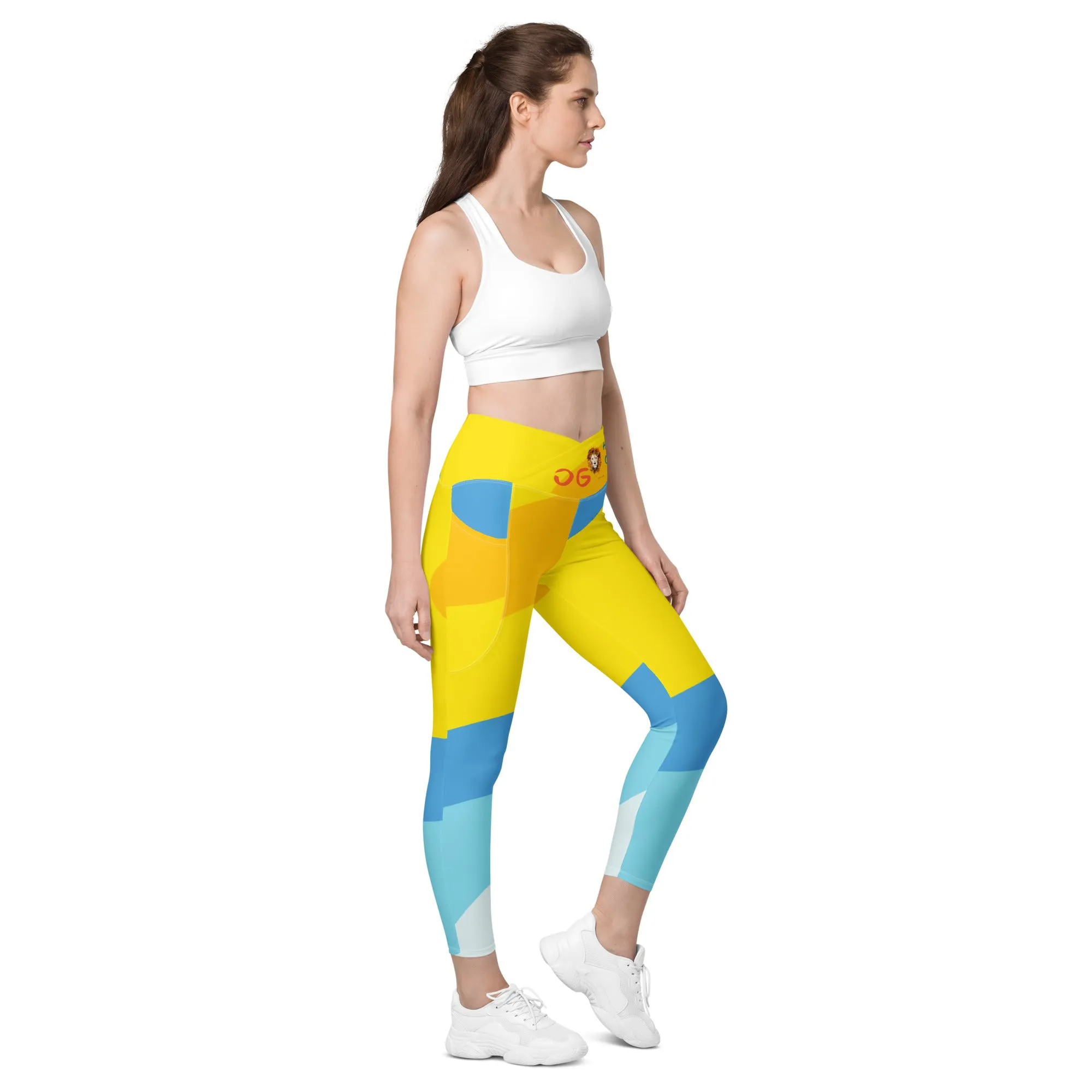 Color Waves Crossover Leggings