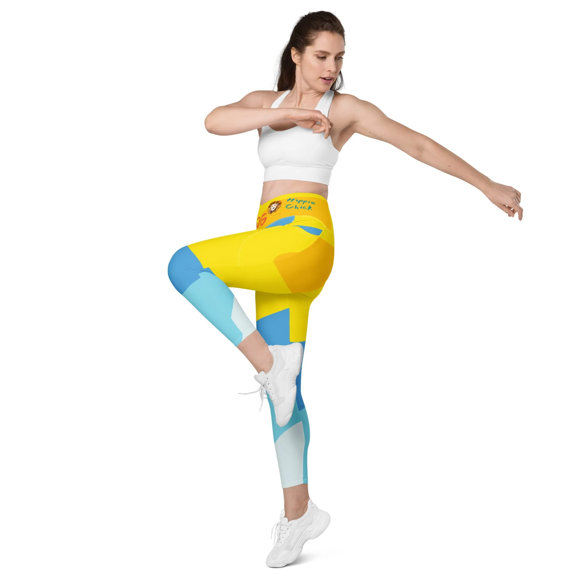 Color Waves Crossover Leggings