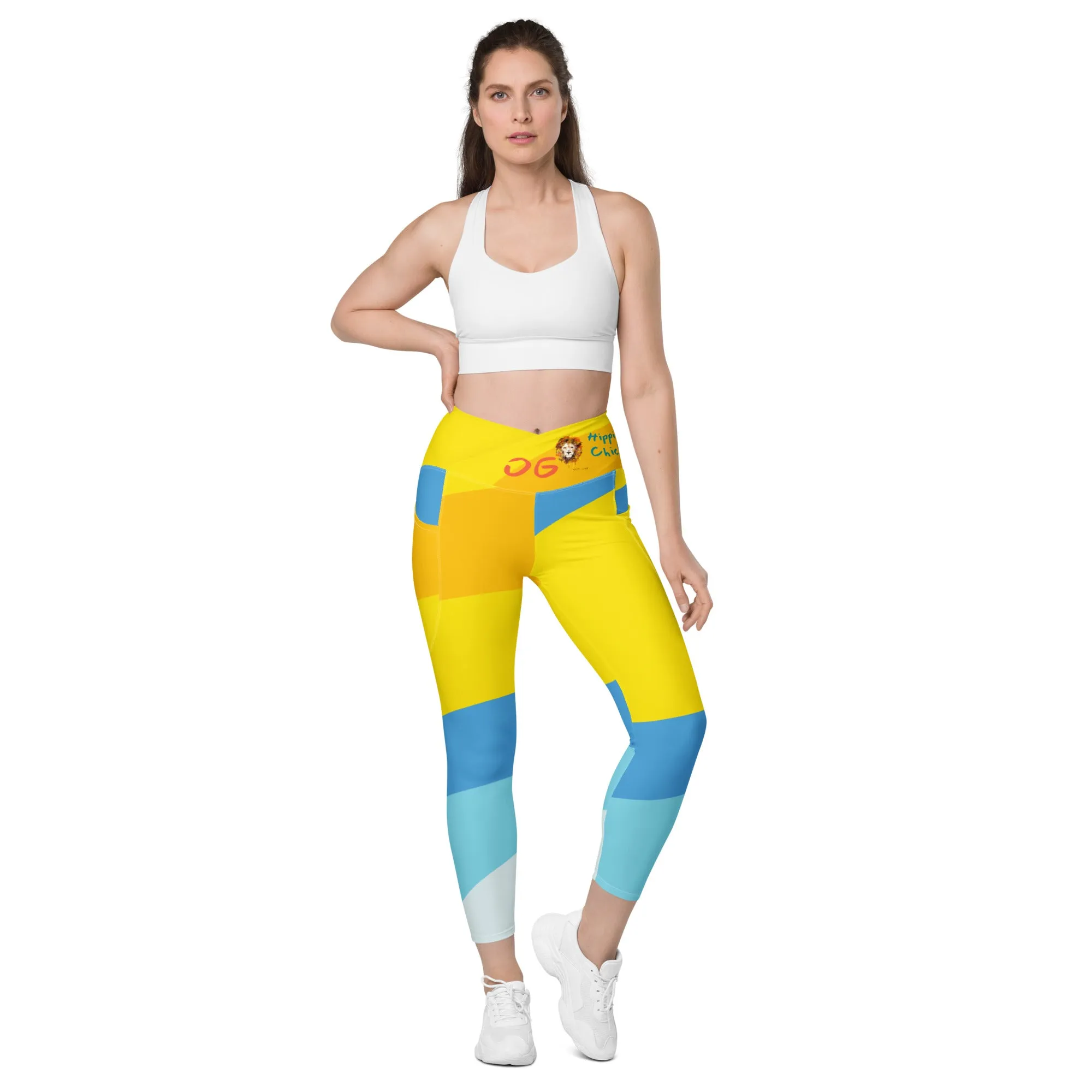 Color Waves Crossover Leggings
