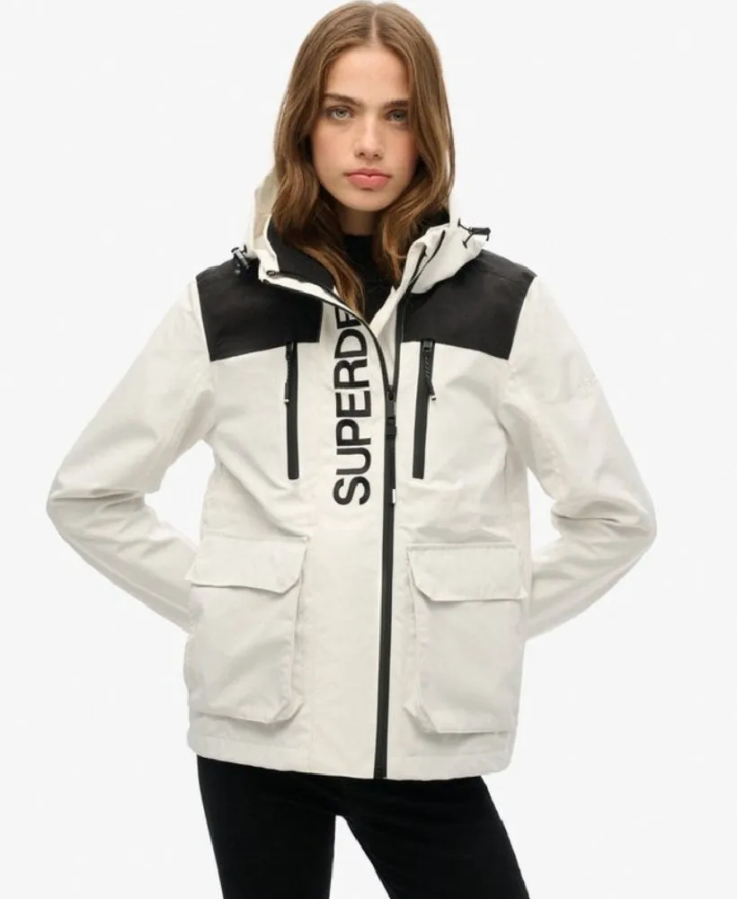 Colour Block Ultimate Windbreaker | Off White/Black