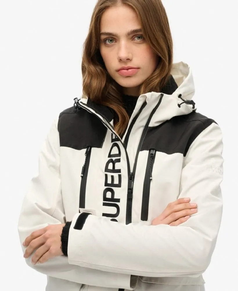 Colour Block Ultimate Windbreaker | Off White/Black