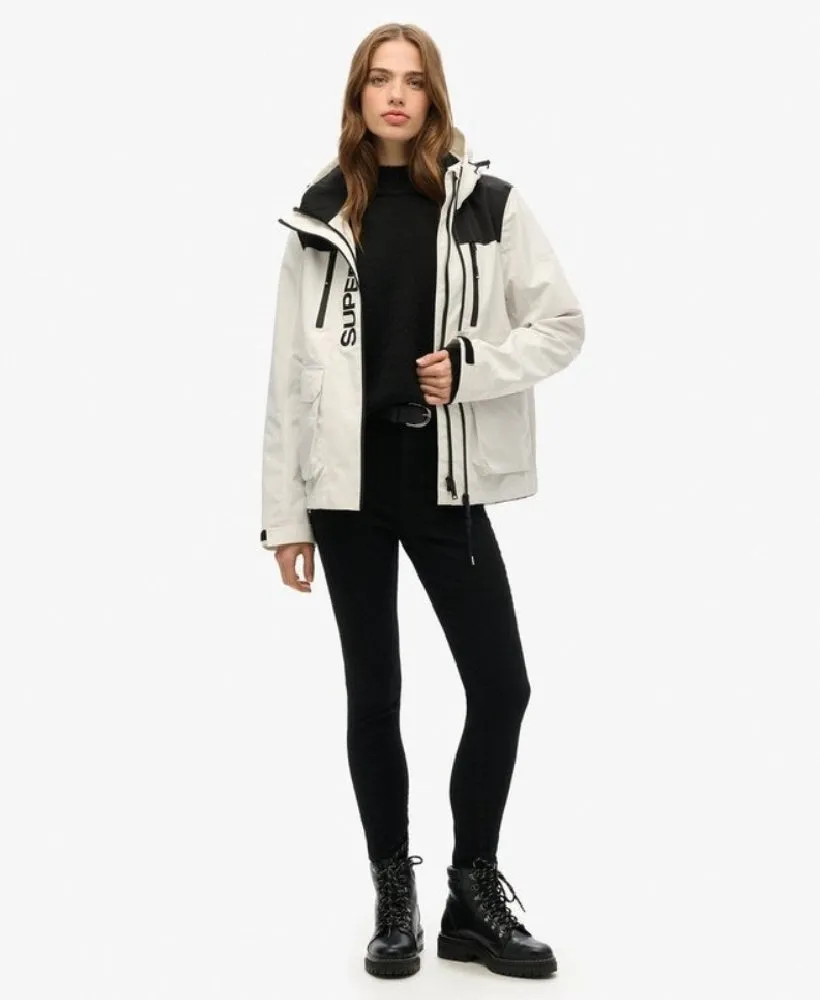 Colour Block Ultimate Windbreaker | Off White/Black