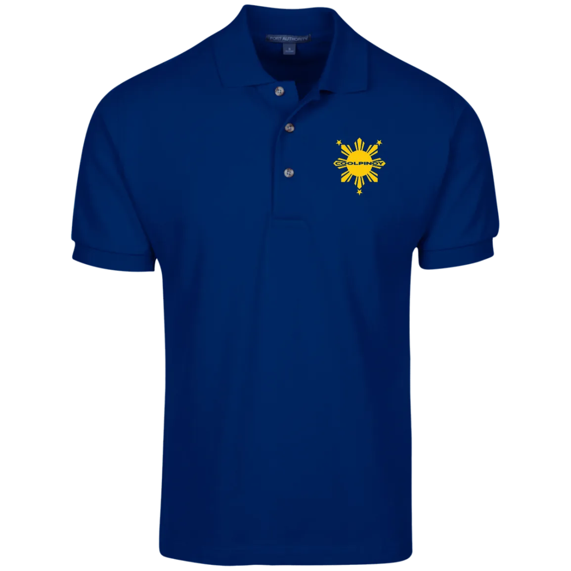 CoolPinoy Logo Mid Yellow Cotton Knit Polo
