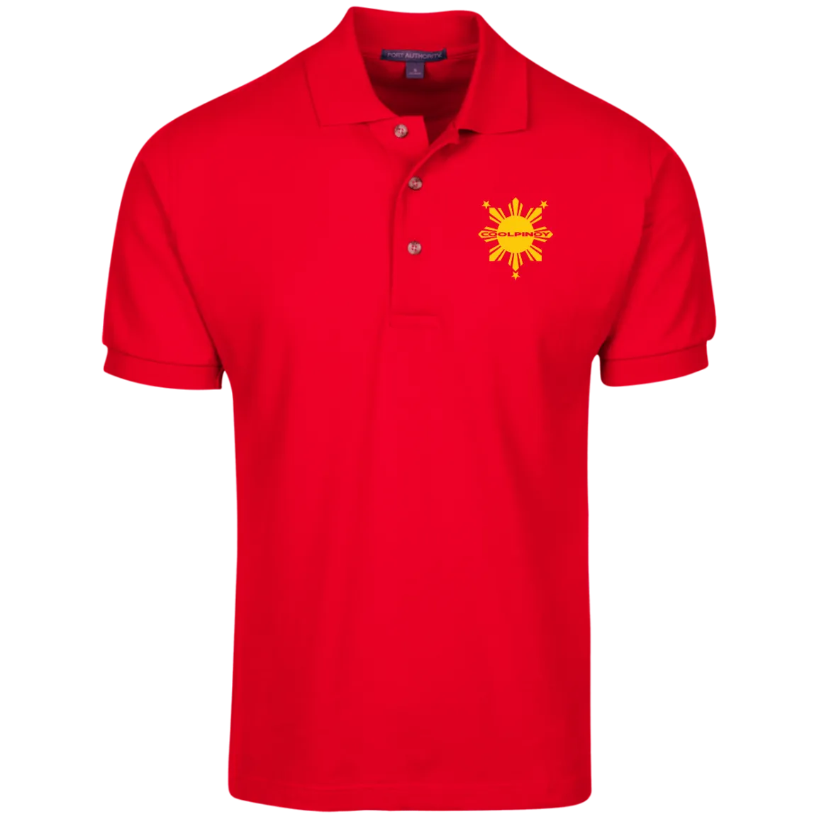 CoolPinoy Logo Mid Yellow Cotton Knit Polo