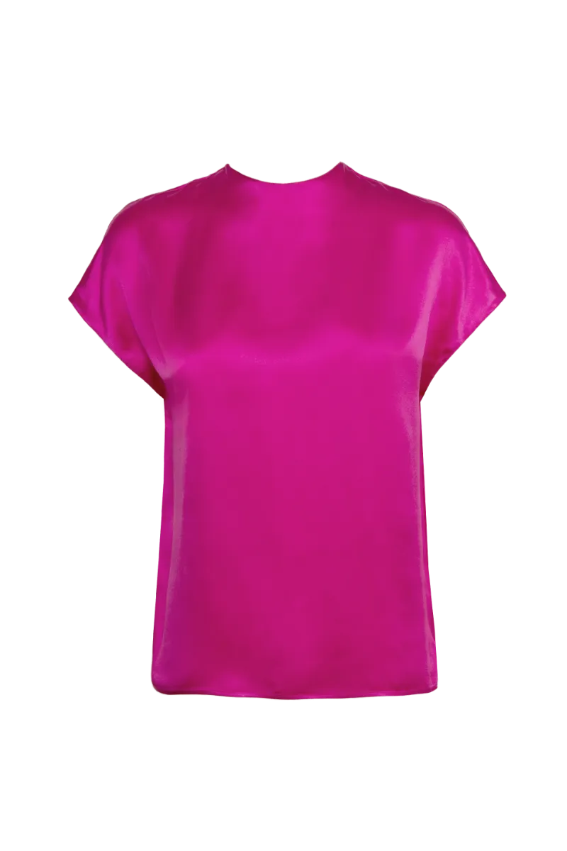 CORA HOT PINK: ORGANIC SILK TOP