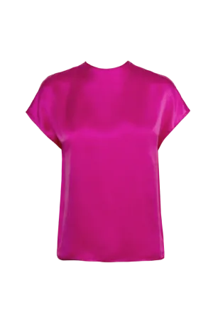 CORA HOT PINK: ORGANIC SILK TOP