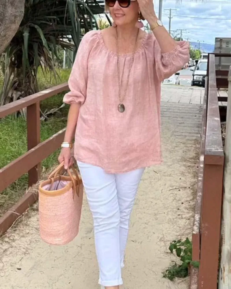 DANIA - COTTON AND LINEN SHIRT