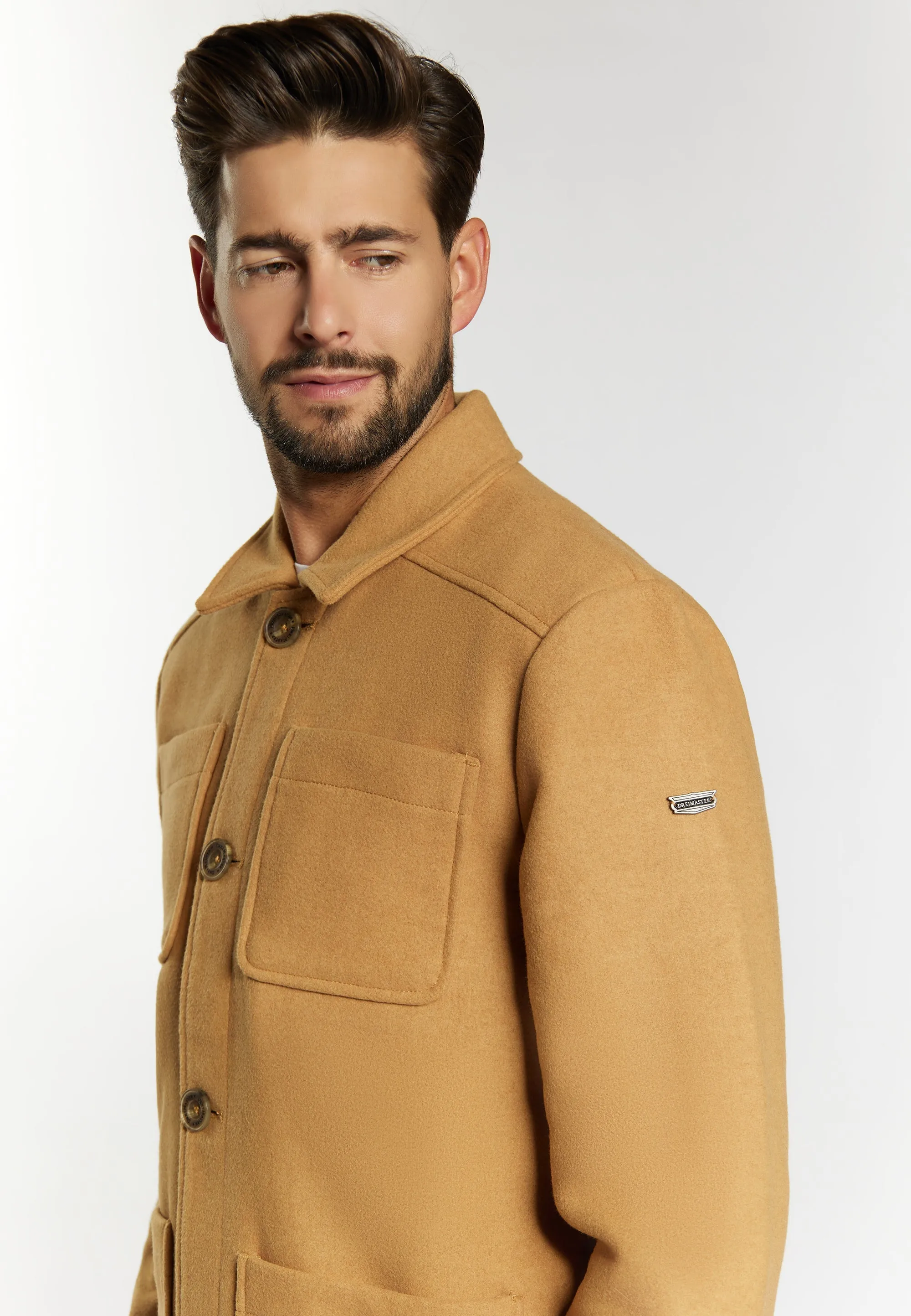 Dreimaster vintage Men's Transitional Jacket Made From A Wool Blend