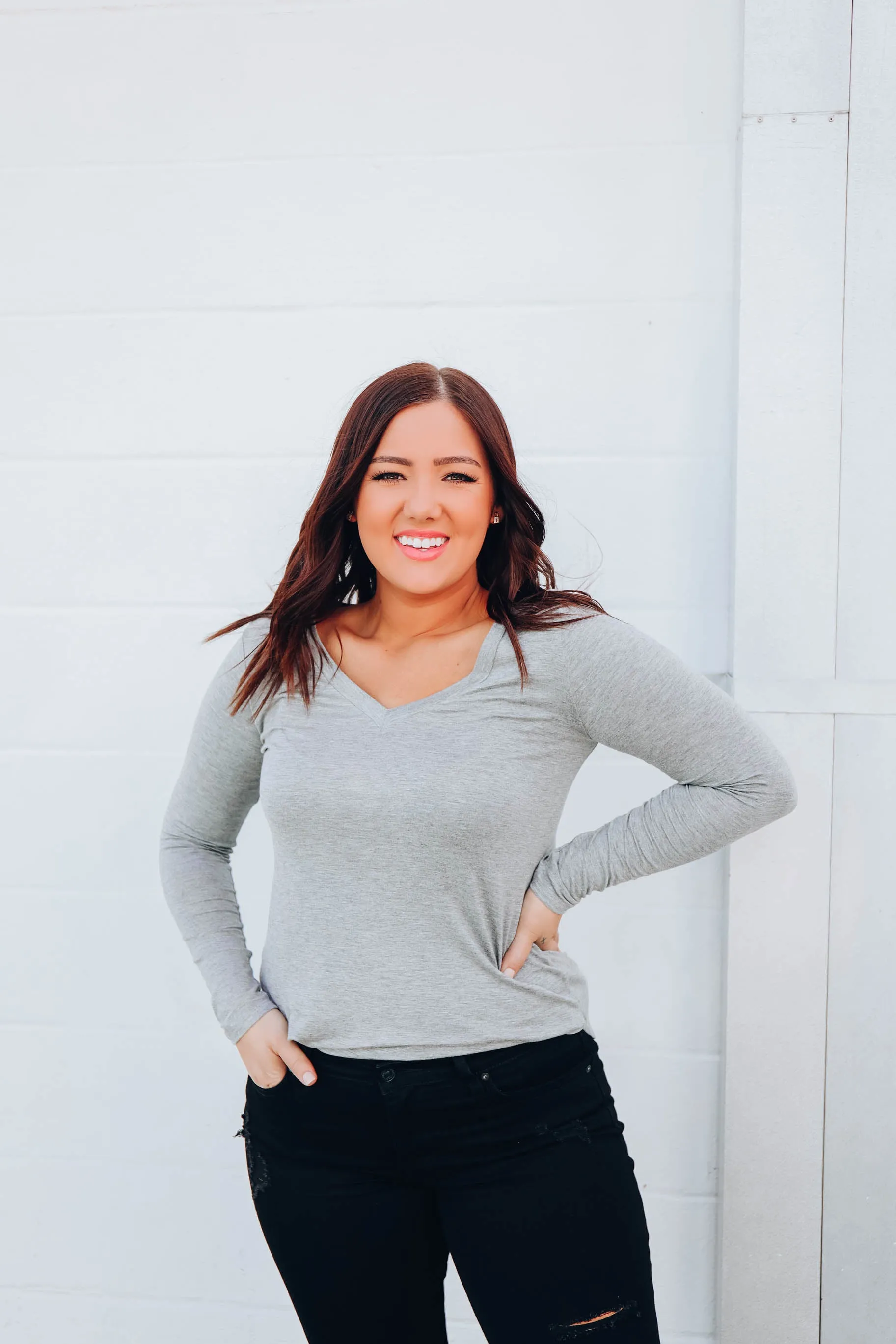 Easy Peasy Top - H. Grey