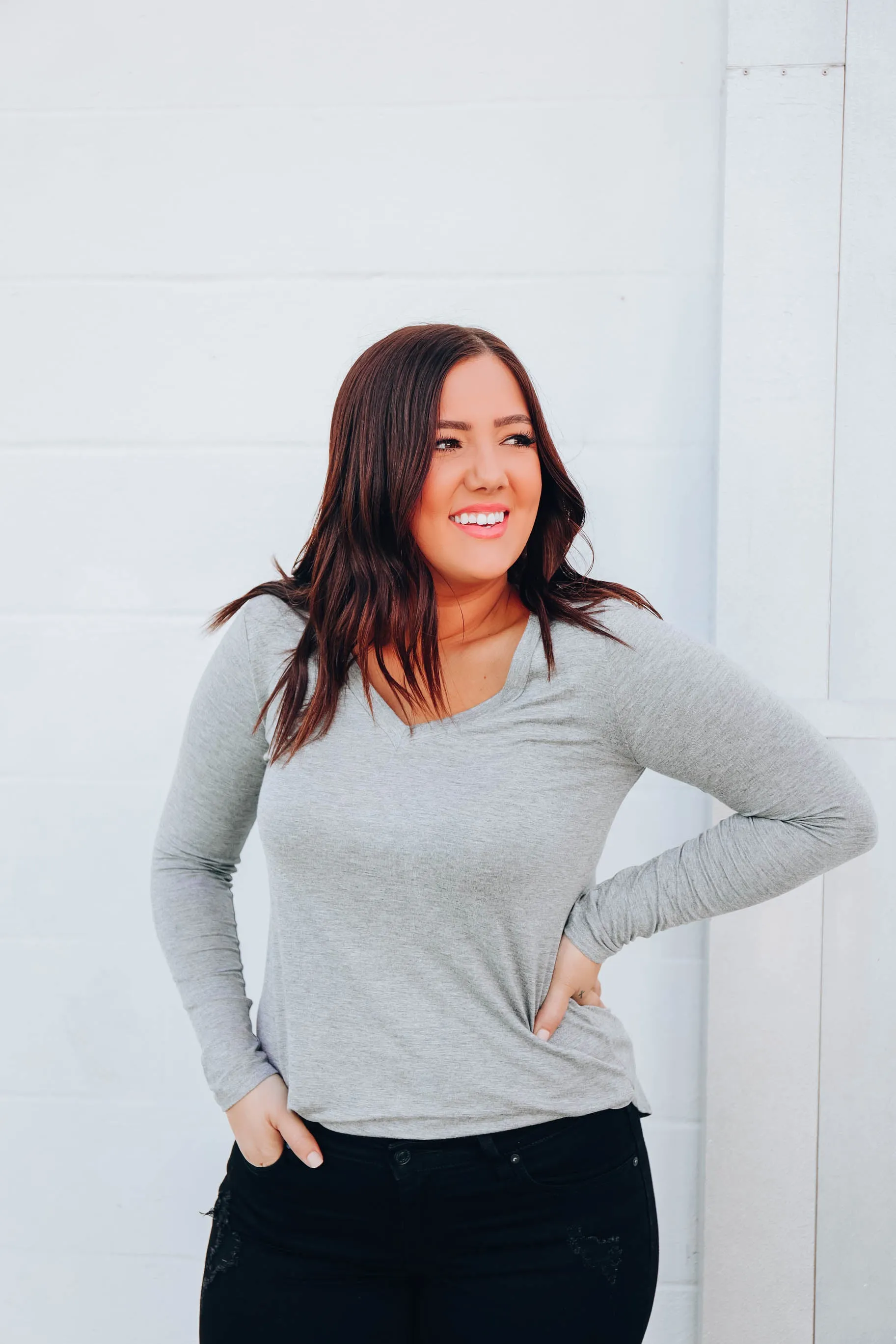Easy Peasy Top - H. Grey